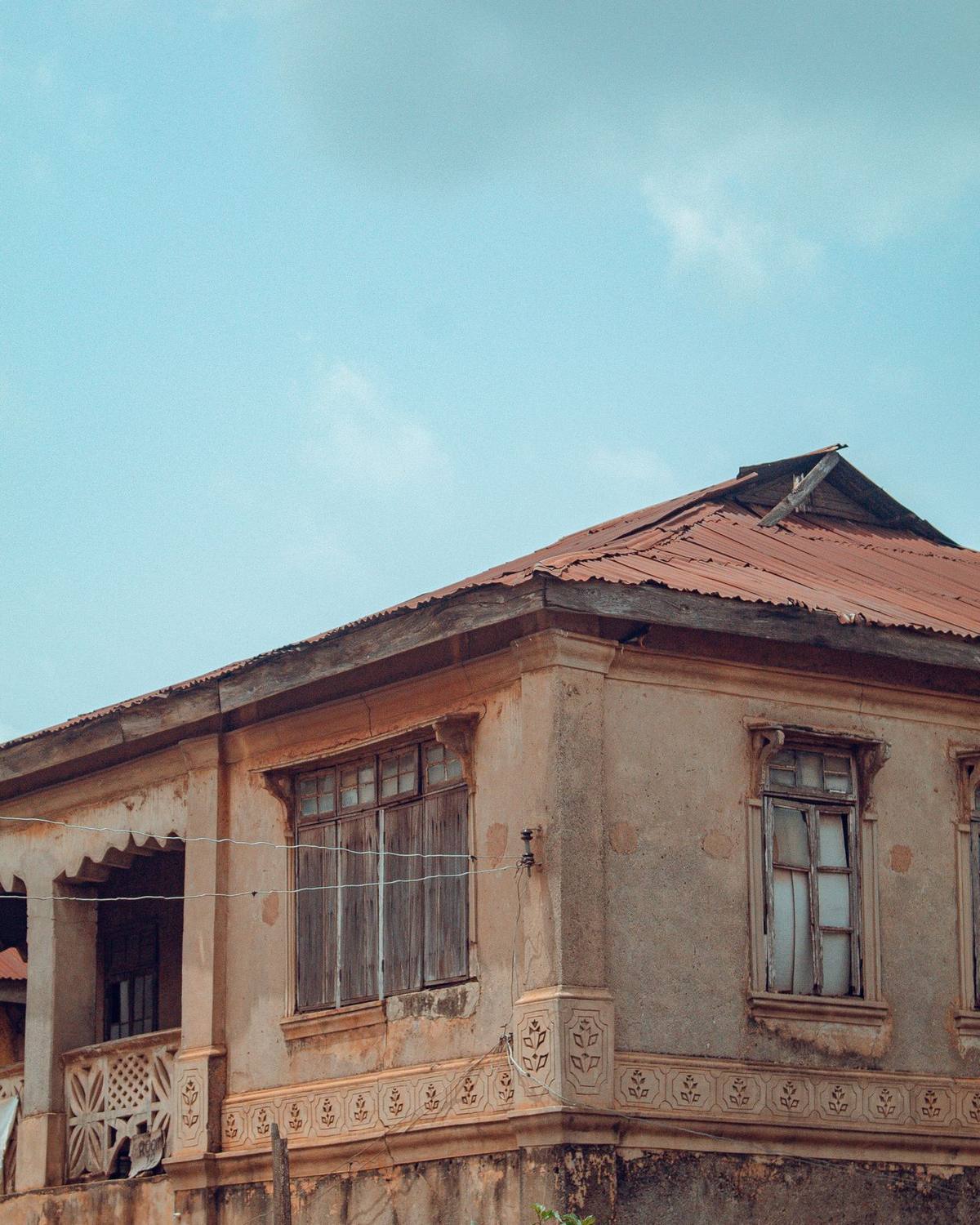 Old house, rusty roof